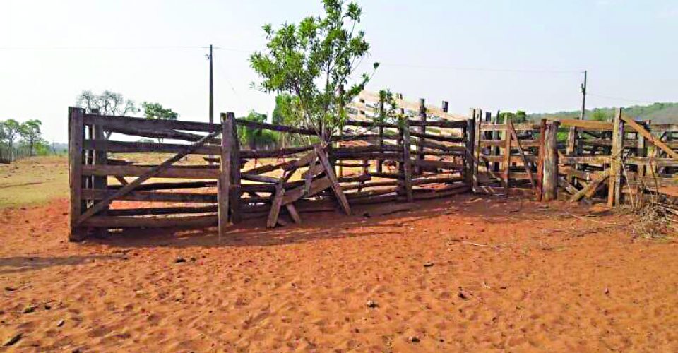 Imagem da área do curral da fazenda, cuja disputa judicial está sendo investigada - Foto: arquivo pessoal